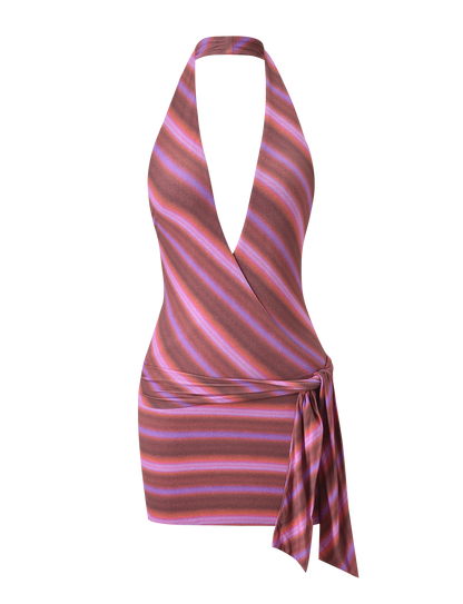 SORRENTO MINI DRESS - DUSK OMBRE STRIPE