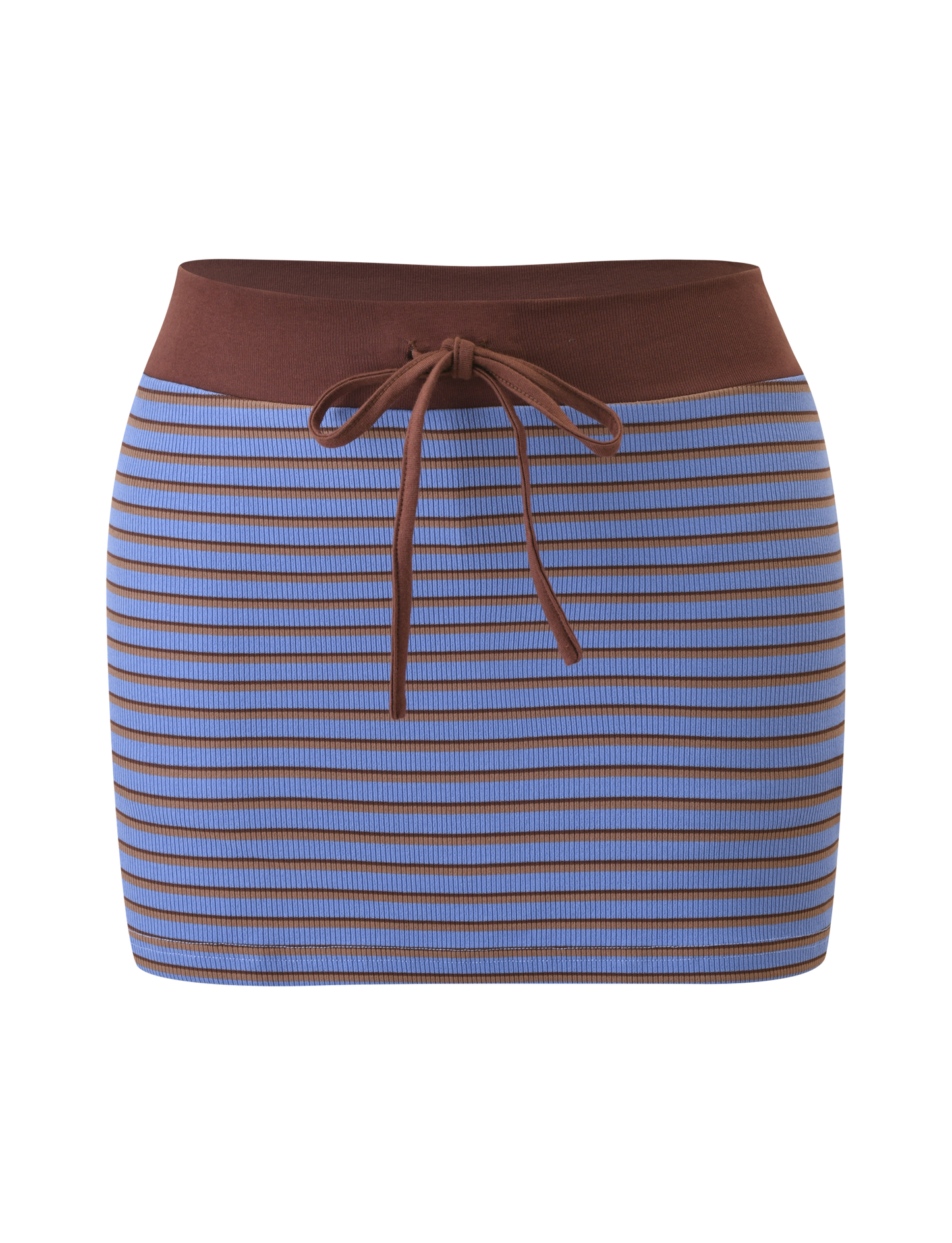 KAYDIN SKORT - BLUE AND BROWN STRIPE