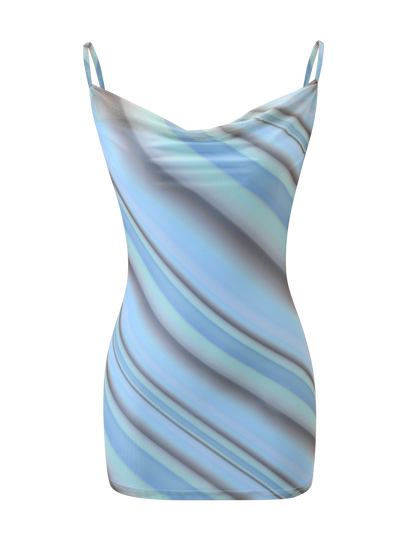 MORANA MESH MINI DRESS - MULTISTRIPE