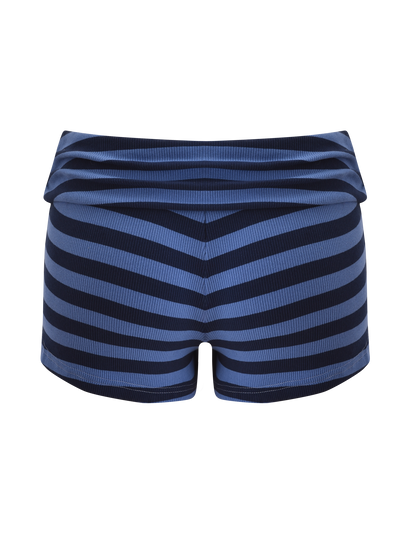 CERYS RIB SHORT - BLUE NAVY STRIPE
