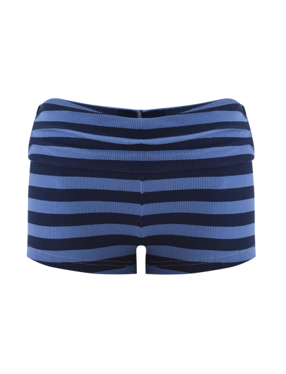 CERYS RIB SHORT - BLUE NAVY STRIPE