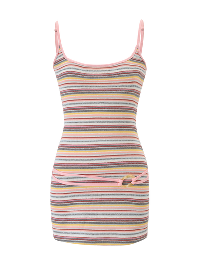 CELESTE MINI DRESS - MULTISTRIPE