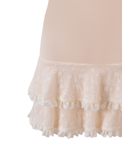 ANOUK RUFFLE MINI DRESS - CREAM
