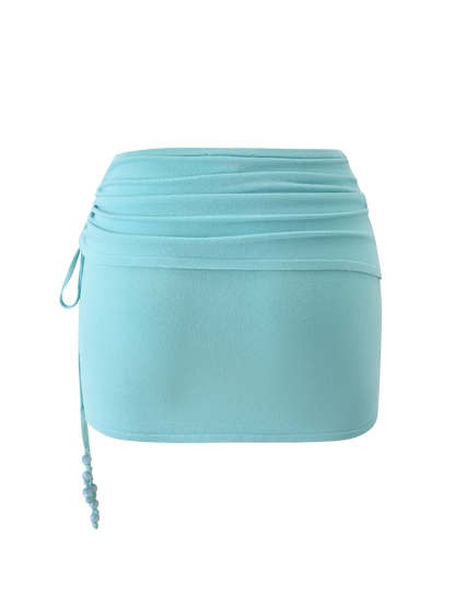 JASMINA KNIT MINI SKIRT - BLUE