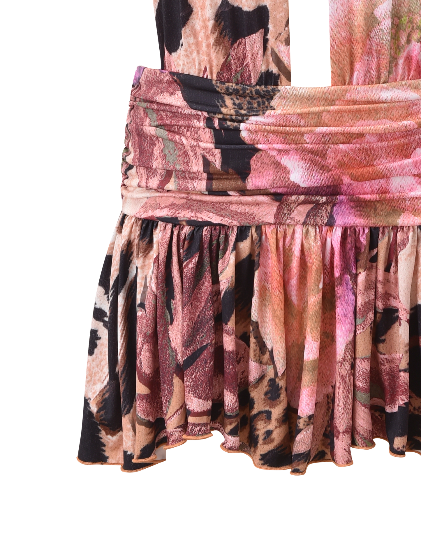 INDI HALTER SCARF DRESS - ANIMALIER FLORAL