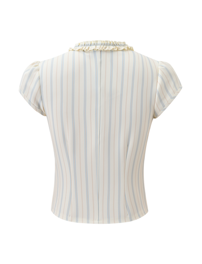 VALERIE RUFFLE TOP - STRIPE