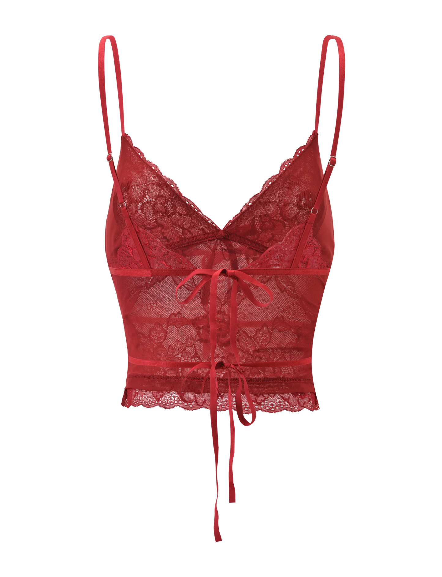 KIRRA BEADED SEQUIN LACE TOP - RED