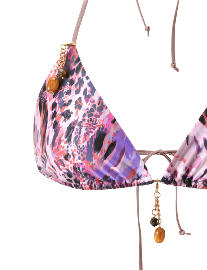 FINLEA BIKINI TOP 2.0 - PURPLE ANIMAL SWIRL