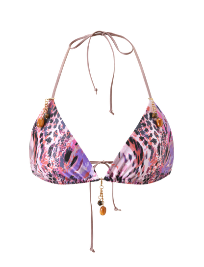 FINLEA BIKINI TOP 2.0 - PURPLE ANIMAL SWIRL