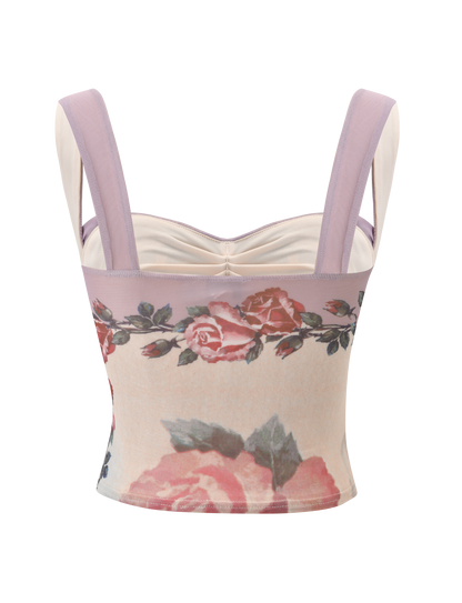RAFFIE PRINTED CORSET - POSTCARD FLORAL