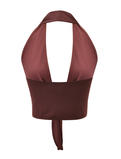 GEORGIE DIAMANTE TOP - CHOCOLATE