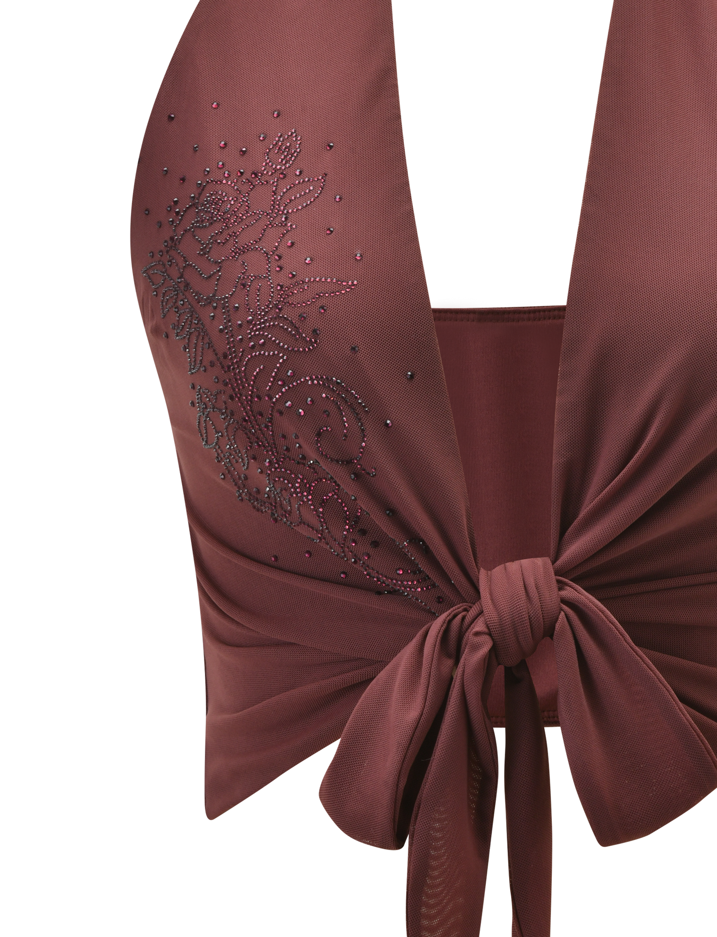 GEORGIE DIAMANTE TOP - CHOCOLATE