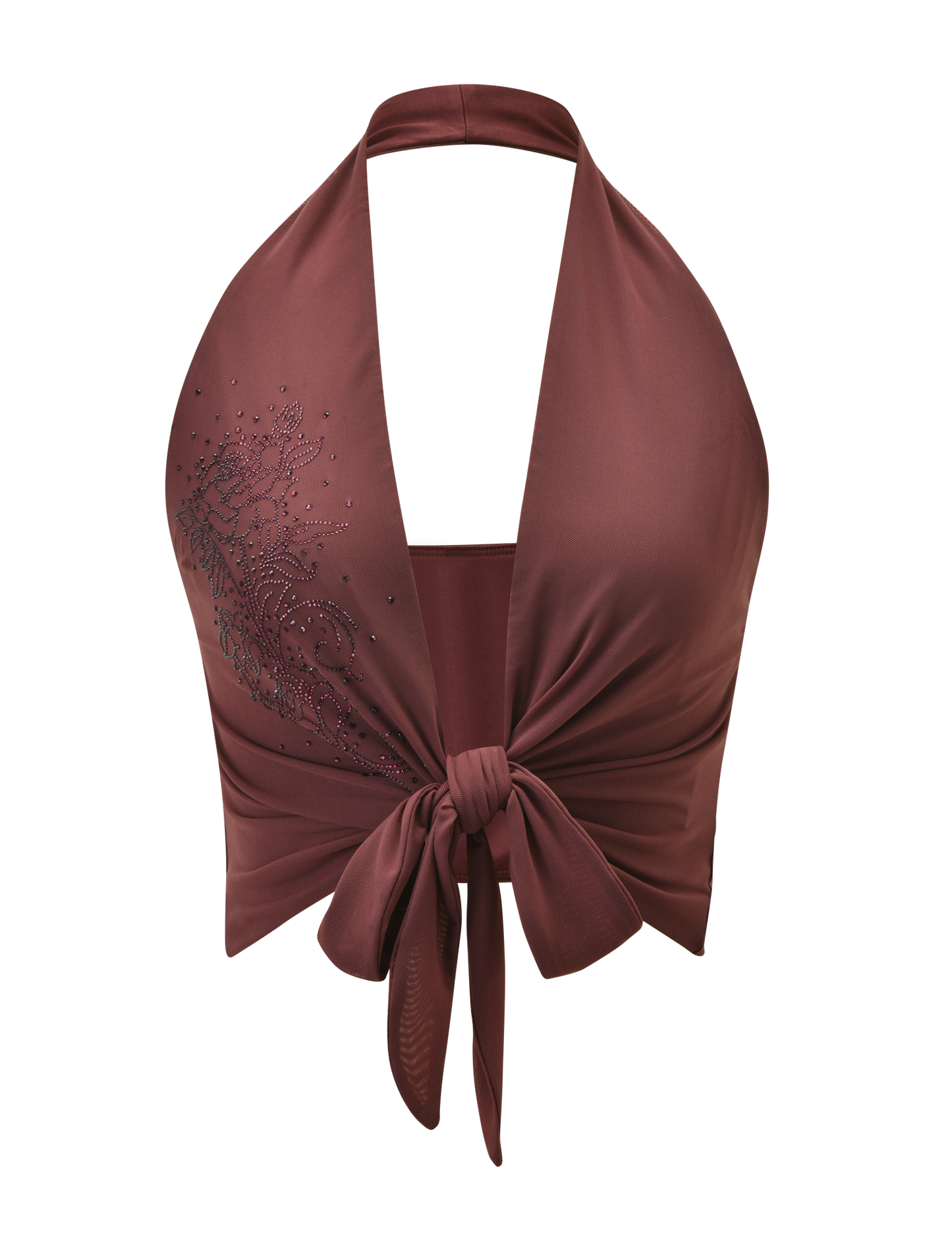 GEORGIE DIAMANTE TOP - CHOCOLATE