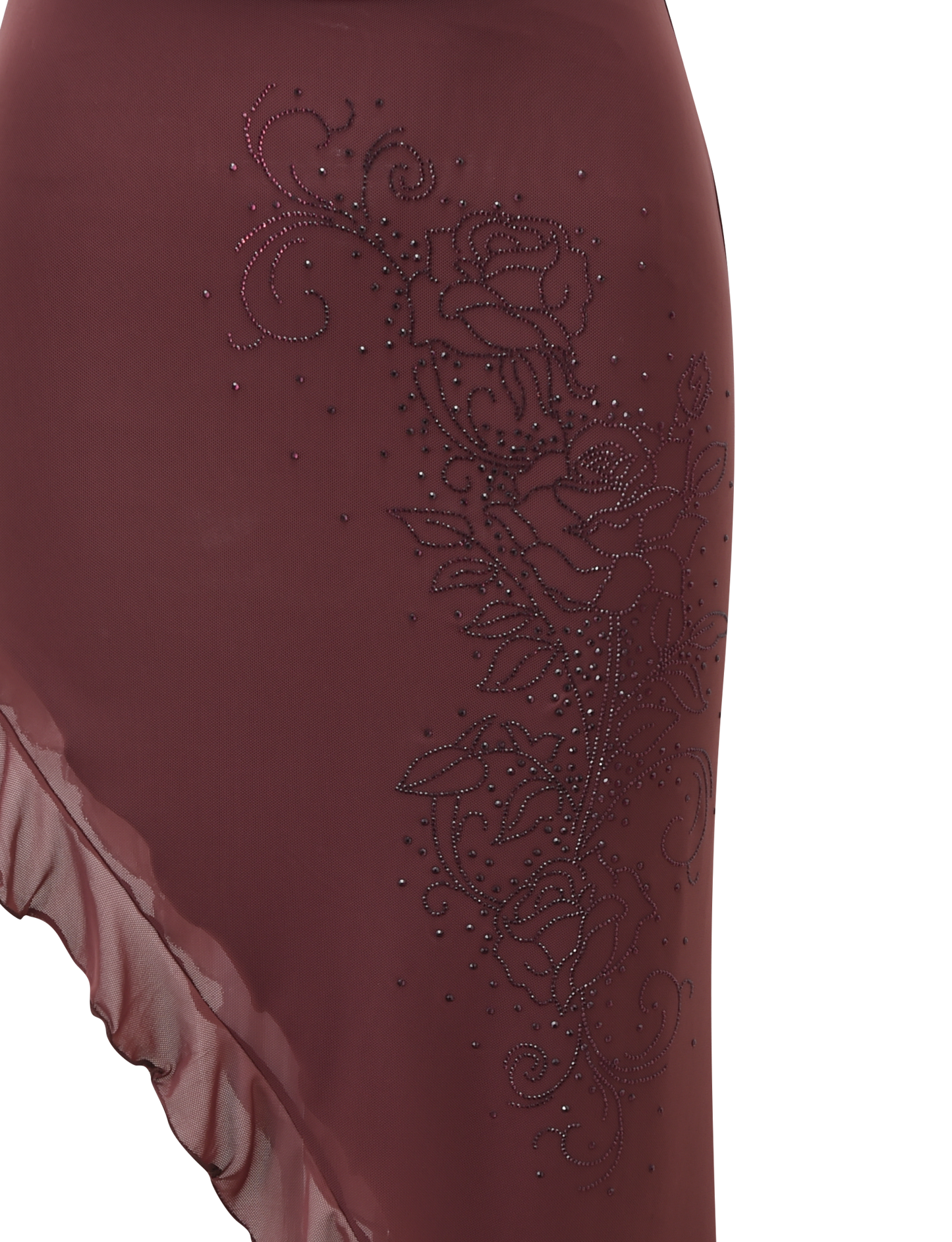 GEORGIE DIAMANTE HI LO SKIRT - CHOCOLATE