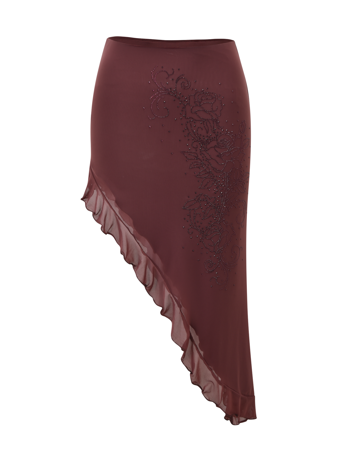 GEORGIE DIAMANTE HI LO SKIRT - CHOCOLATE