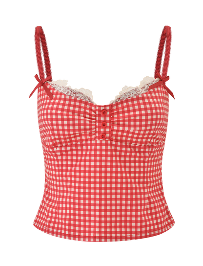 EMMALINE BUSTIER - RED GINGHAM