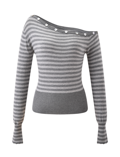 TYLA JUMPER - GREY STRIPE