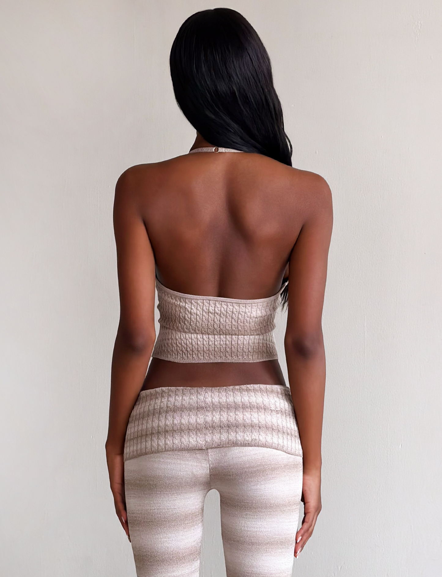 MARISSA KNIT CAMI - TAUPE OMBRE STRIPE