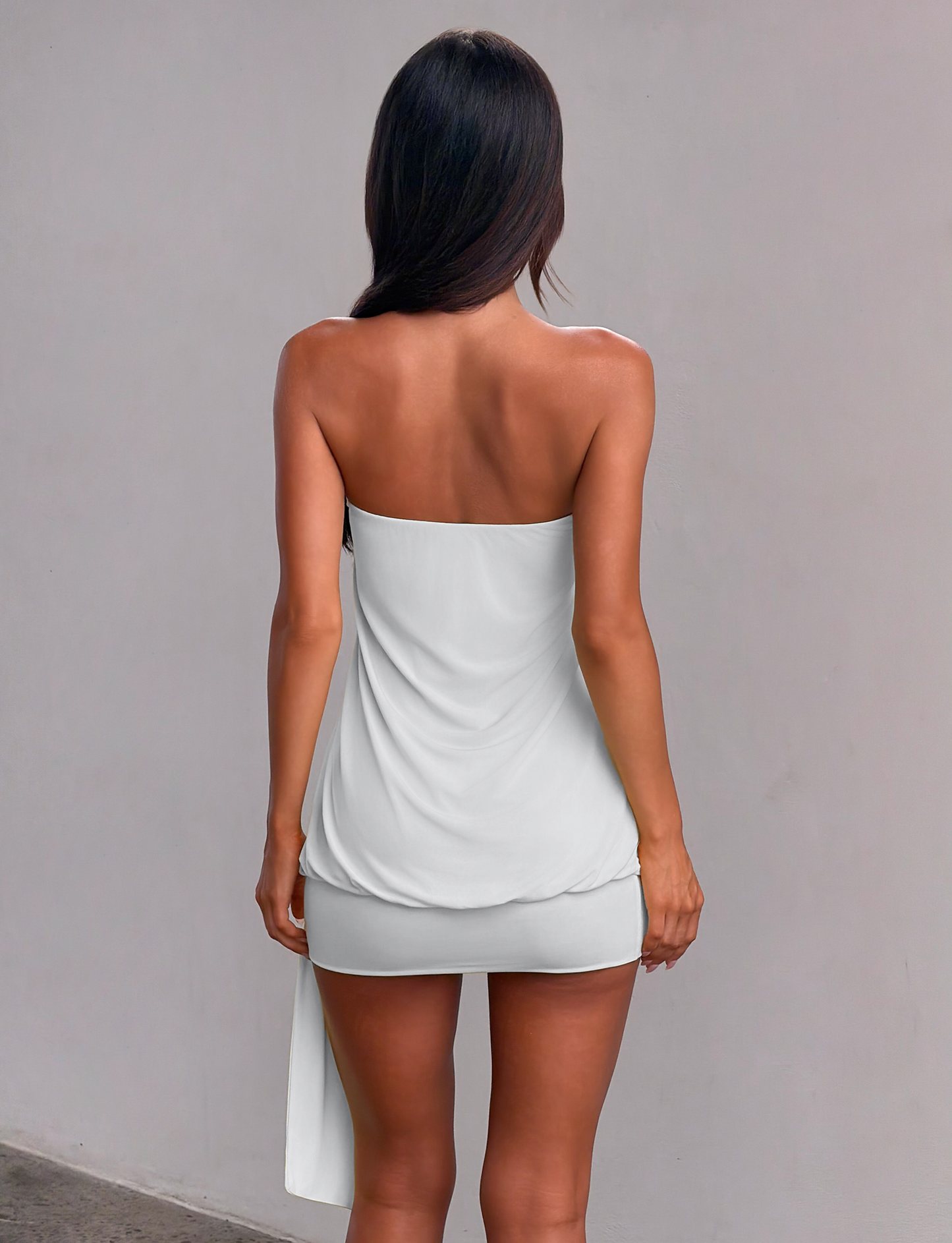 RAVENNA MINI DRESS - COOL SLATE