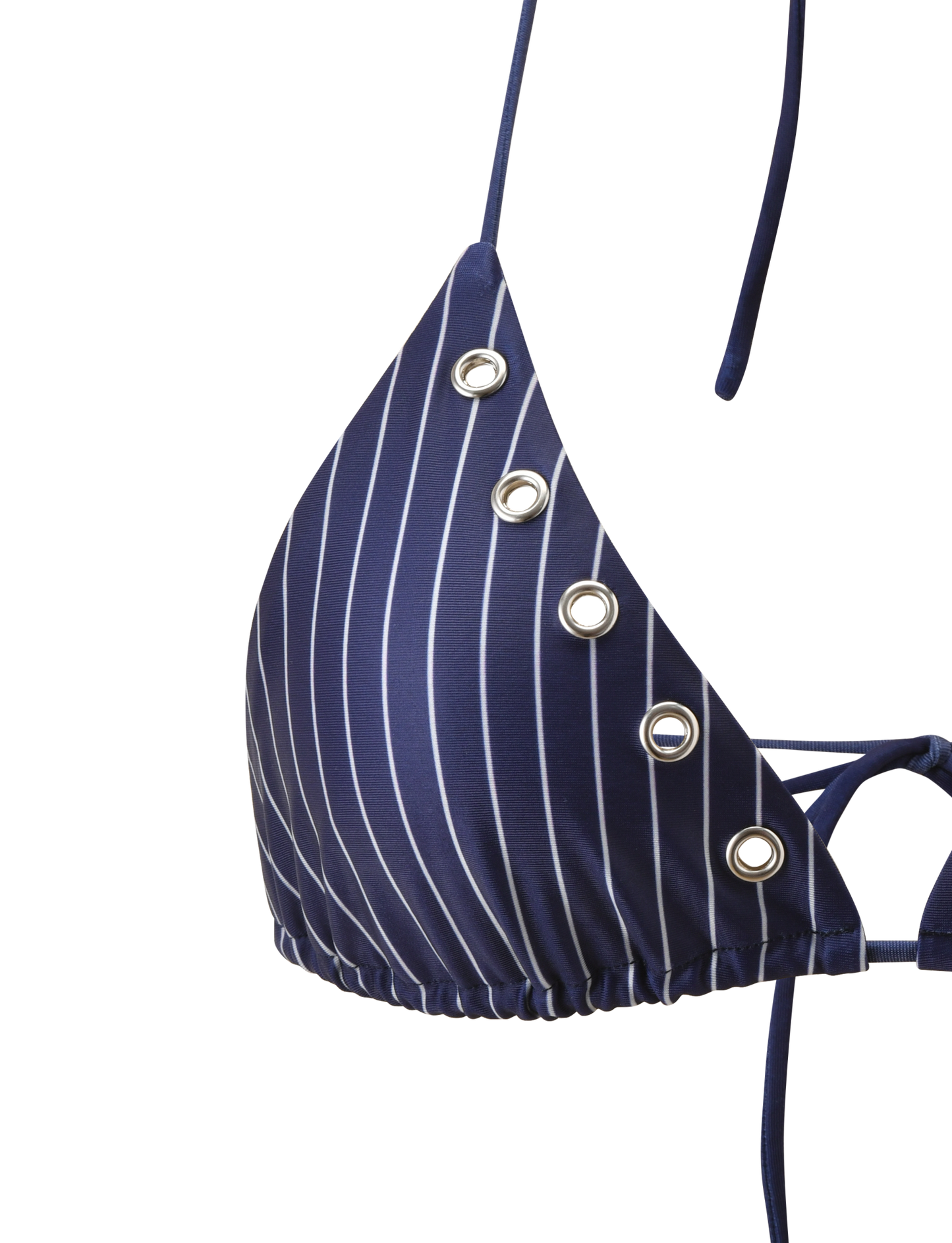 MARREN BIKINI TOP - NAVY PINSTRIPE