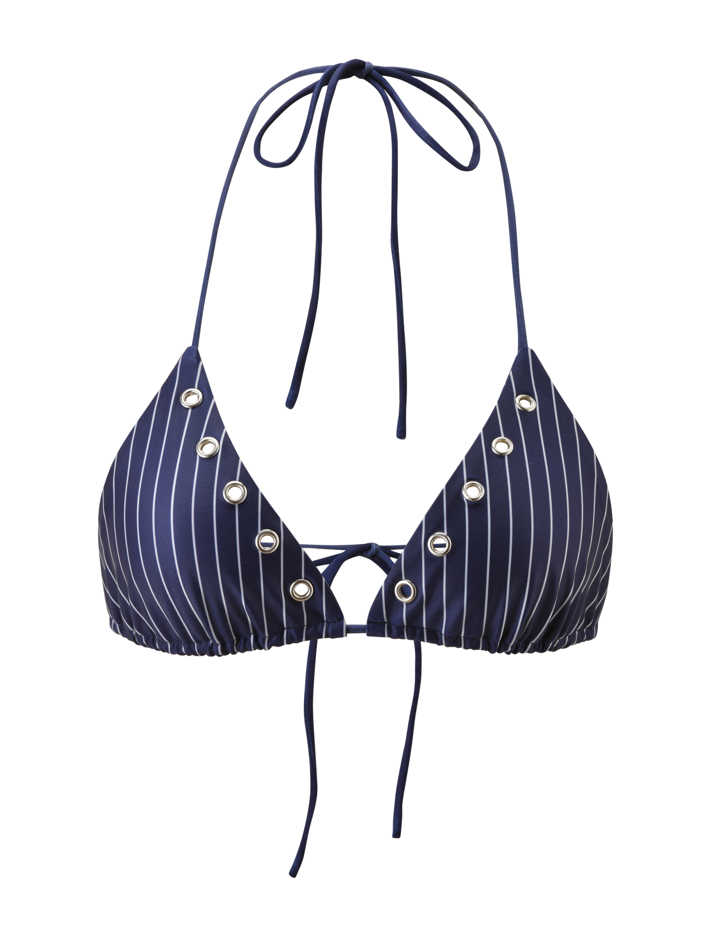 MARREN BIKINI TOP - NAVY PINSTRIPE