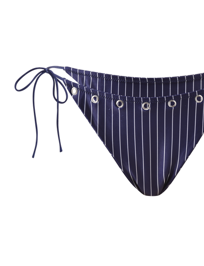 MARREN BIKINI BOTTOM - NAVY PINSTRIPE