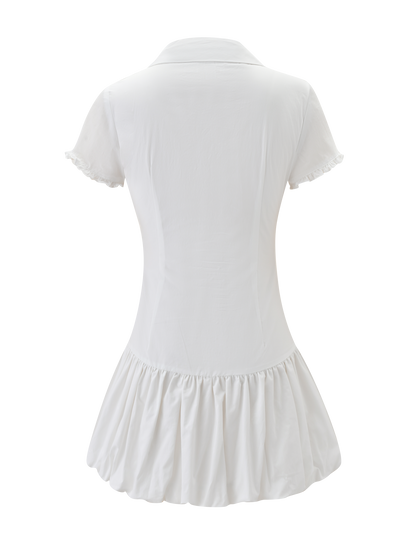 VALERIE BUBBLE DRESS - WHITE