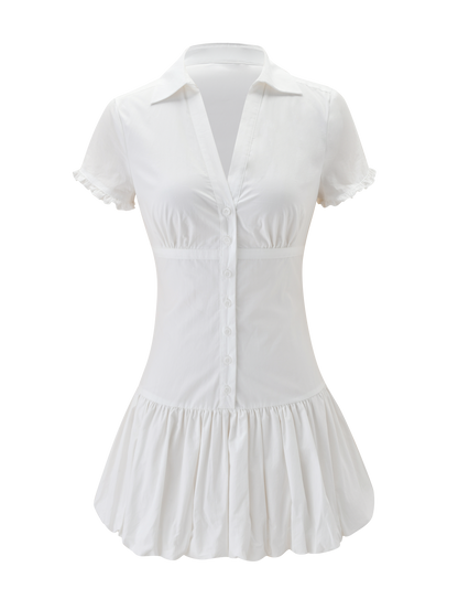VALERIE BUBBLE DRESS - WHITE