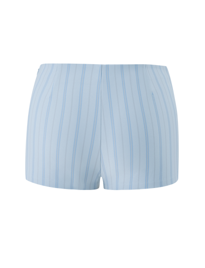 VALERIE RUFFLE HOT SHORT - BLUE STRIPE