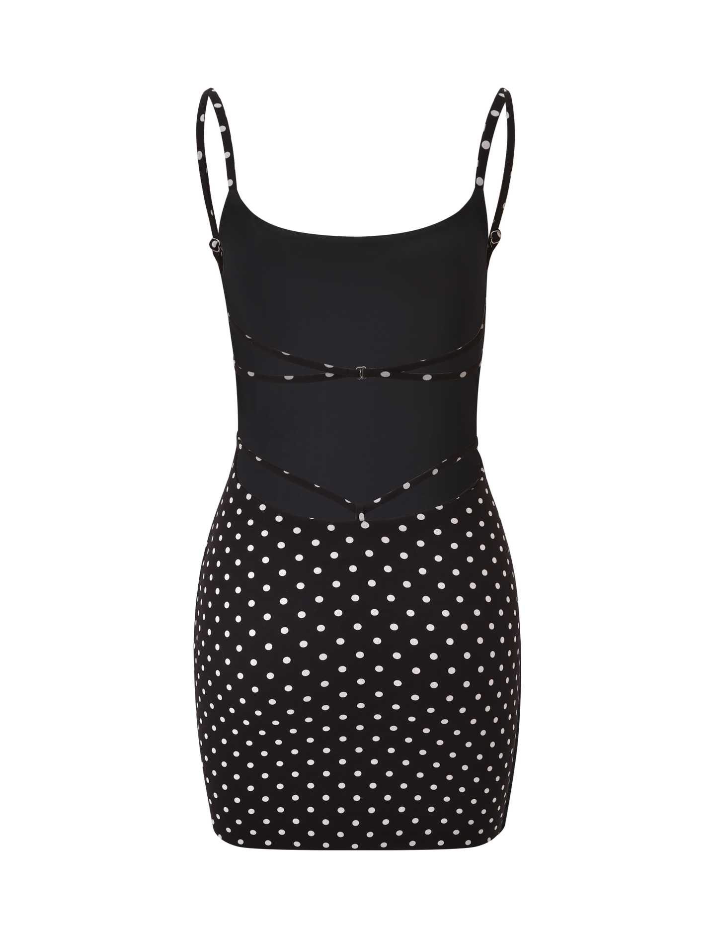 MINERVA MINI DRESS 2.0 - BLACK POLKA DOT