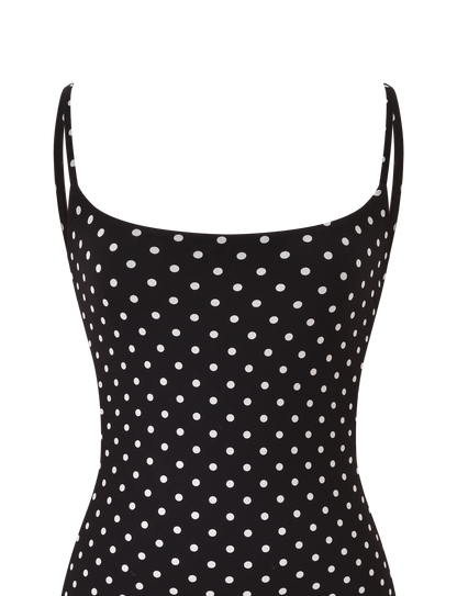 MINERVA MINI DRESS 2.0 - BLACK POLKA DOT