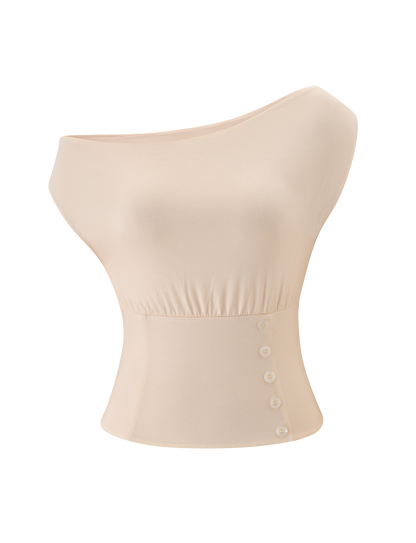 ALYSSA OFF SHOULDER TOP - CREAM