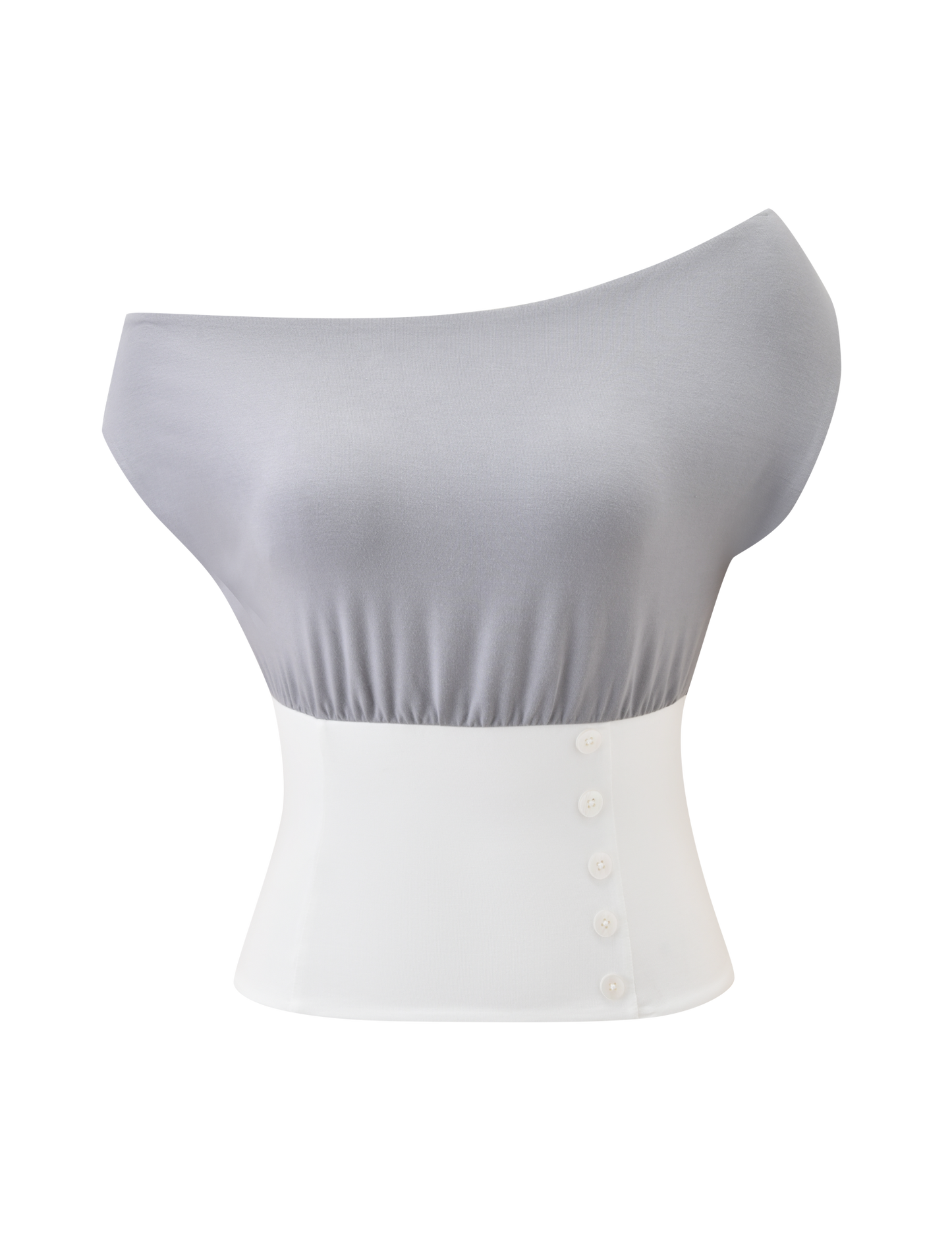 ALYSSA OFF SHOULDER TOP - GREY