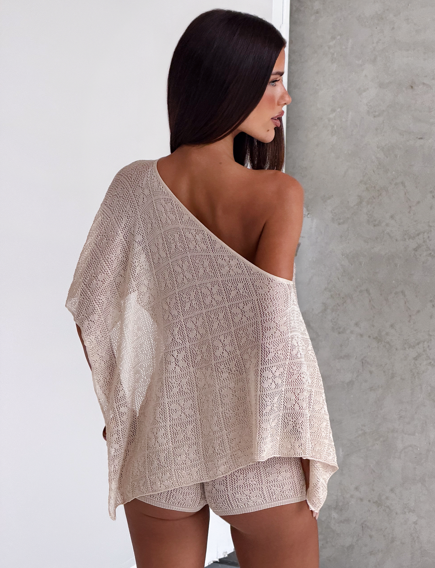 FERN CROCHET SHORT - CHAMPAGNE