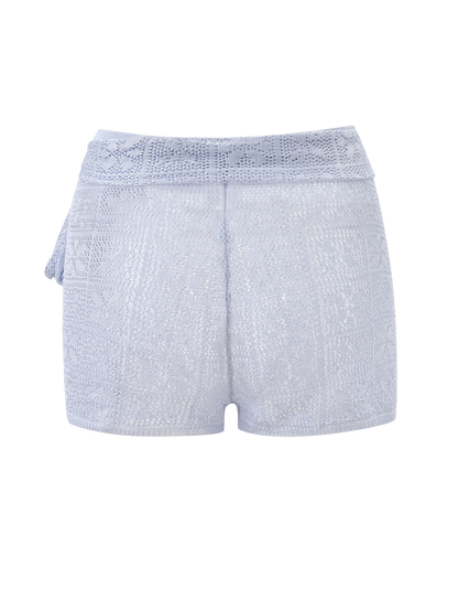 FERN CROCHET SHORT - SILVER