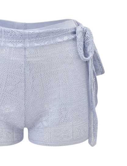 FERN CROCHET SHORT - SILVER