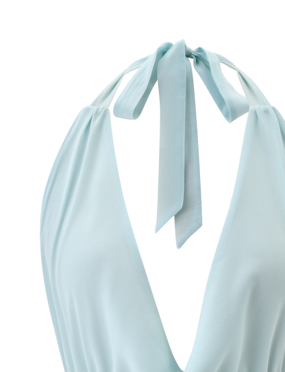 VEDA OPEN BACK COWL TOP - SEAFOAM
