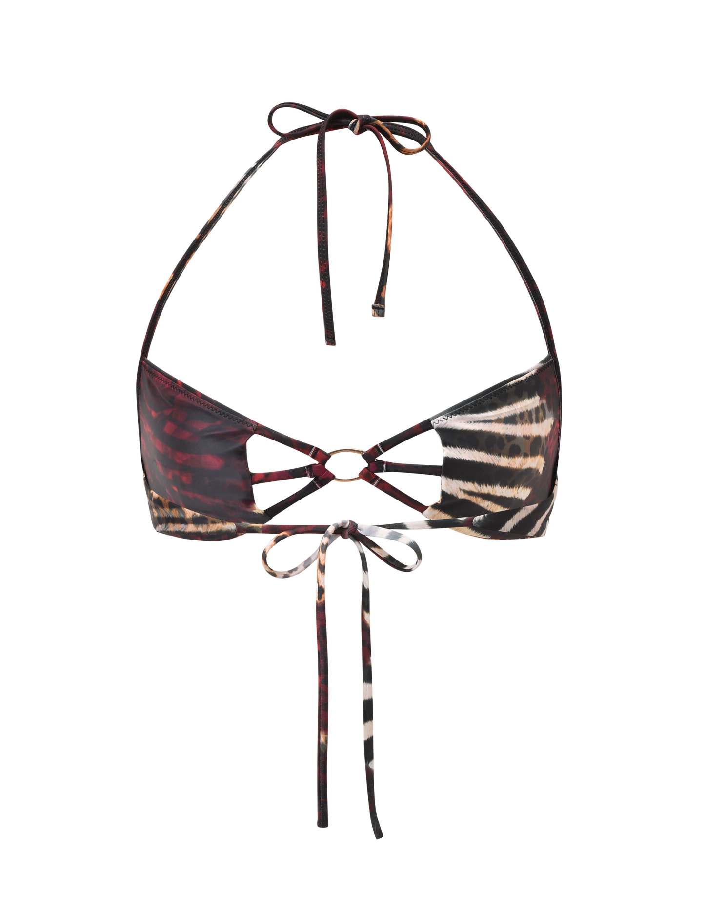 SHARLI BIKINI TOP - MIXED ANIMAL PRINT