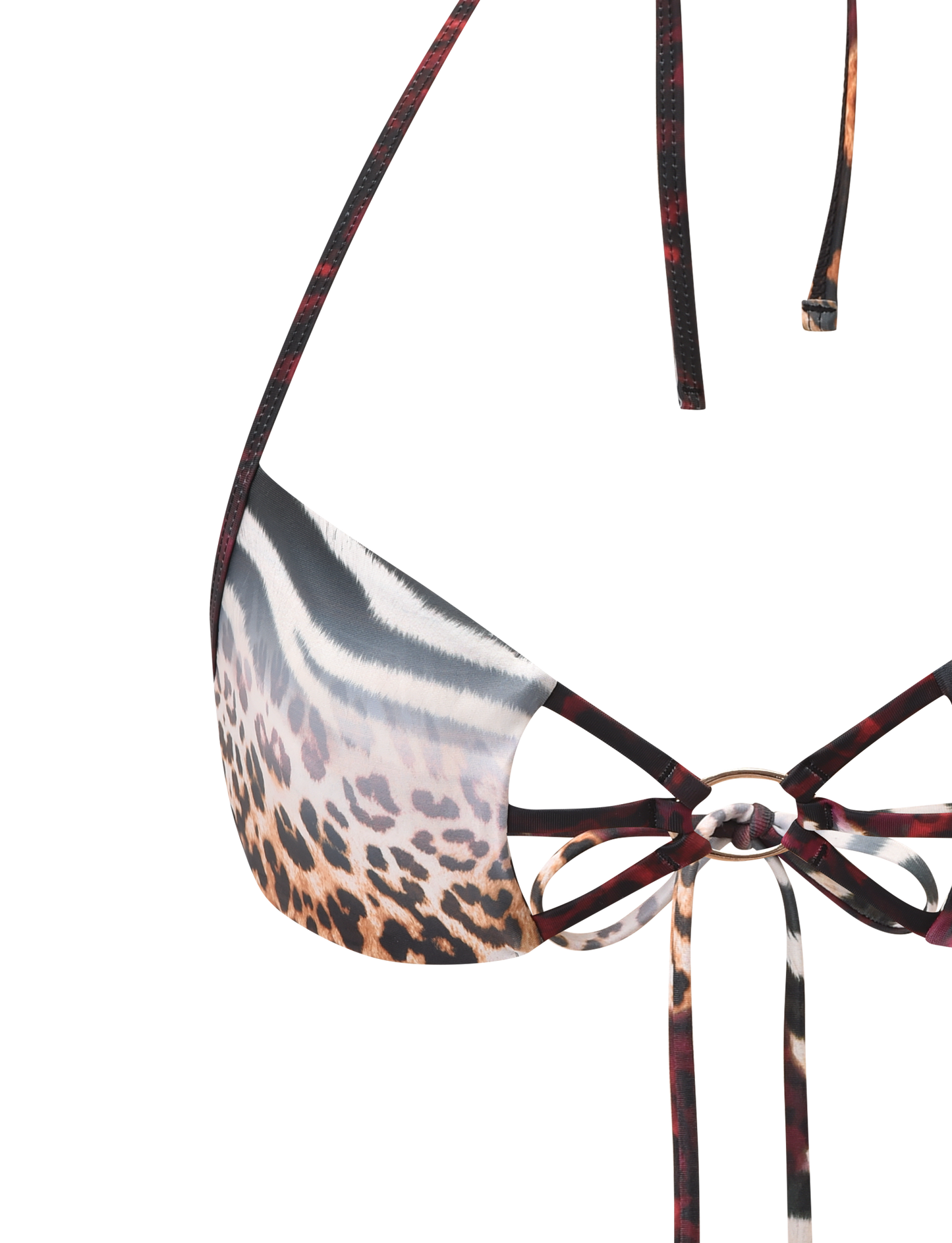 SHARLI BIKINI TOP - MIXED ANIMAL PRINT