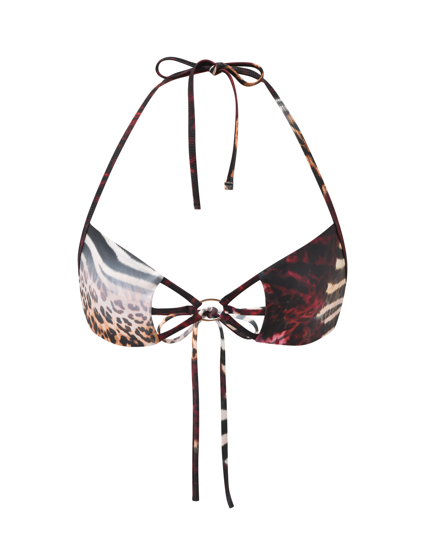 SHARLI BIKINI TOP - MIXED ANIMAL PRINT