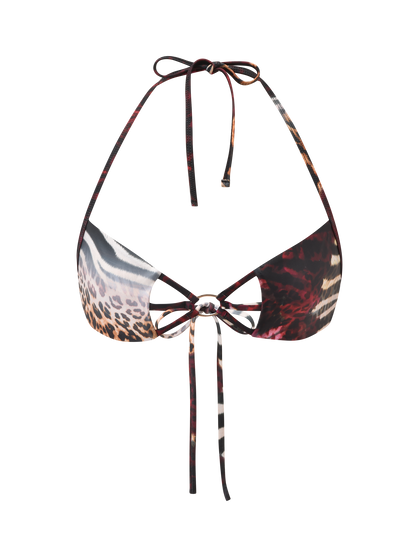 SHARLI BIKINI TOP - MIXED ANIMAL PRINT