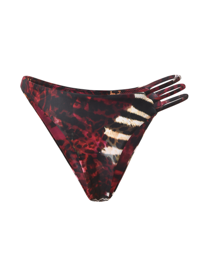 SHARLI BIKINI BOTTOM - MIXED ANIMAL PRINT