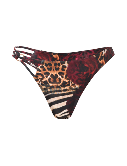 SHARLI BIKINI BOTTOM - MIXED ANIMAL PRINT