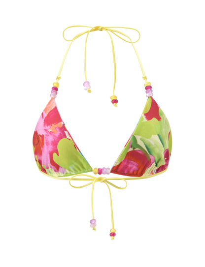 FINLEA REVERSIBLE BIKINI TOP - GARDEN DAIQUIRI FLORAL
