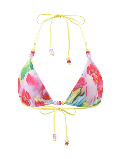 FINLEA REVERSIBLE BIKINI TOP - GARDEN DAIQUIRI FLORAL