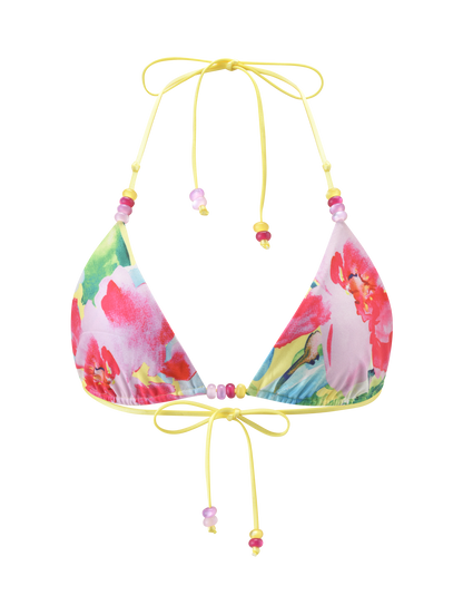 FINLEA REVERSIBLE BIKINI TOP - GARDEN DAIQUIRI FLORAL