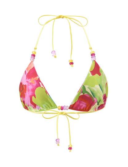 FINLEA REVERSIBLE BIKINI TOP - GARDEN DAIQUIRI FLORAL