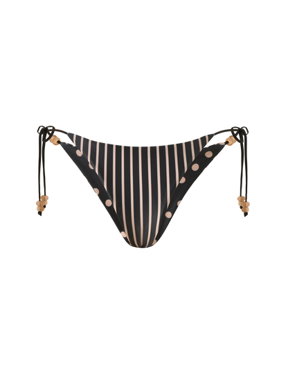 FINLEA REVERSIBLE BIKINI BOTTOM - BLACK AND TAN