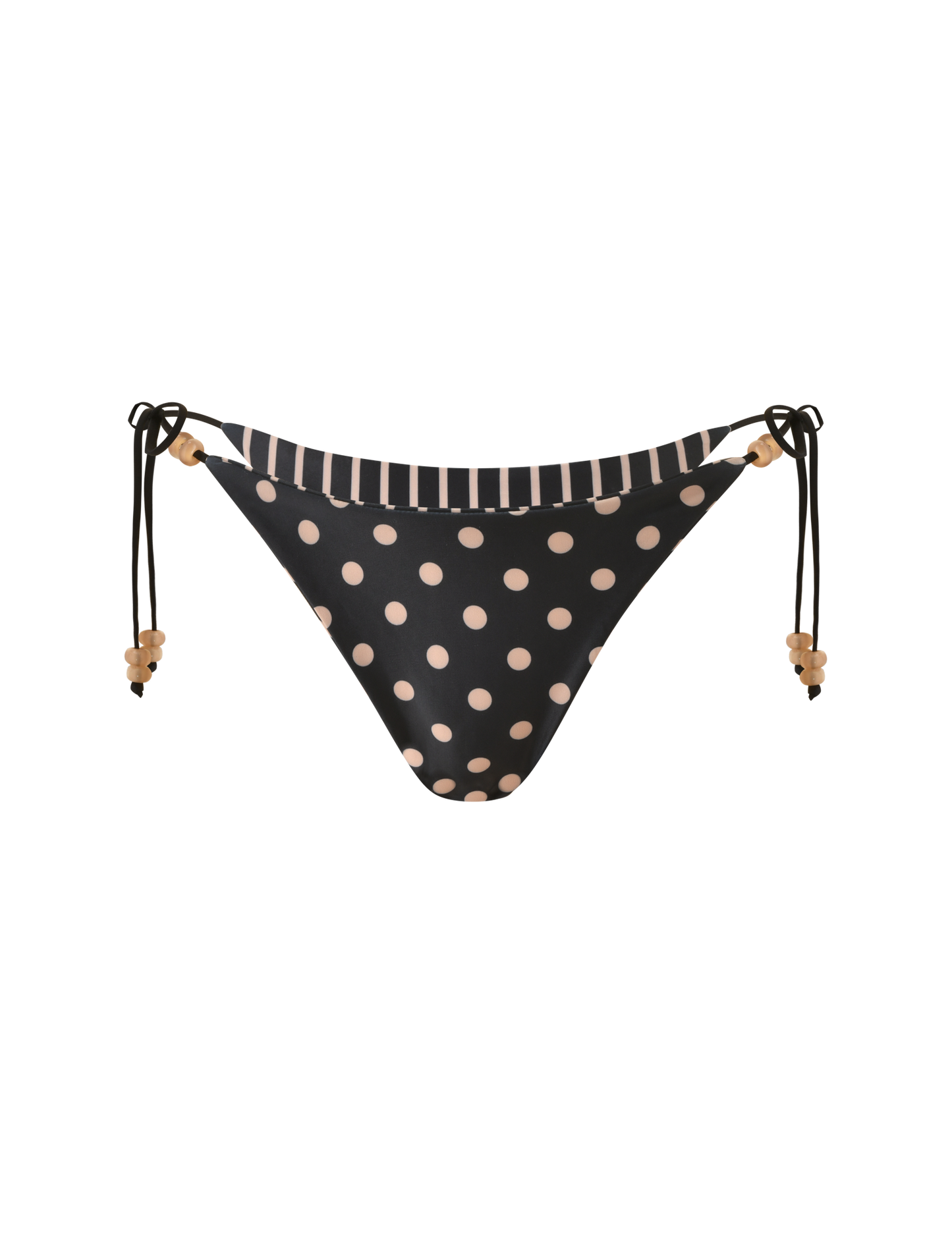 FINLEA REVERSIBLE BIKINI BOTTOM - BLACK AND TAN