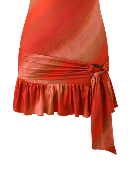 HAELO MINI DRESS - SUNRISE GLITTER STRIPE